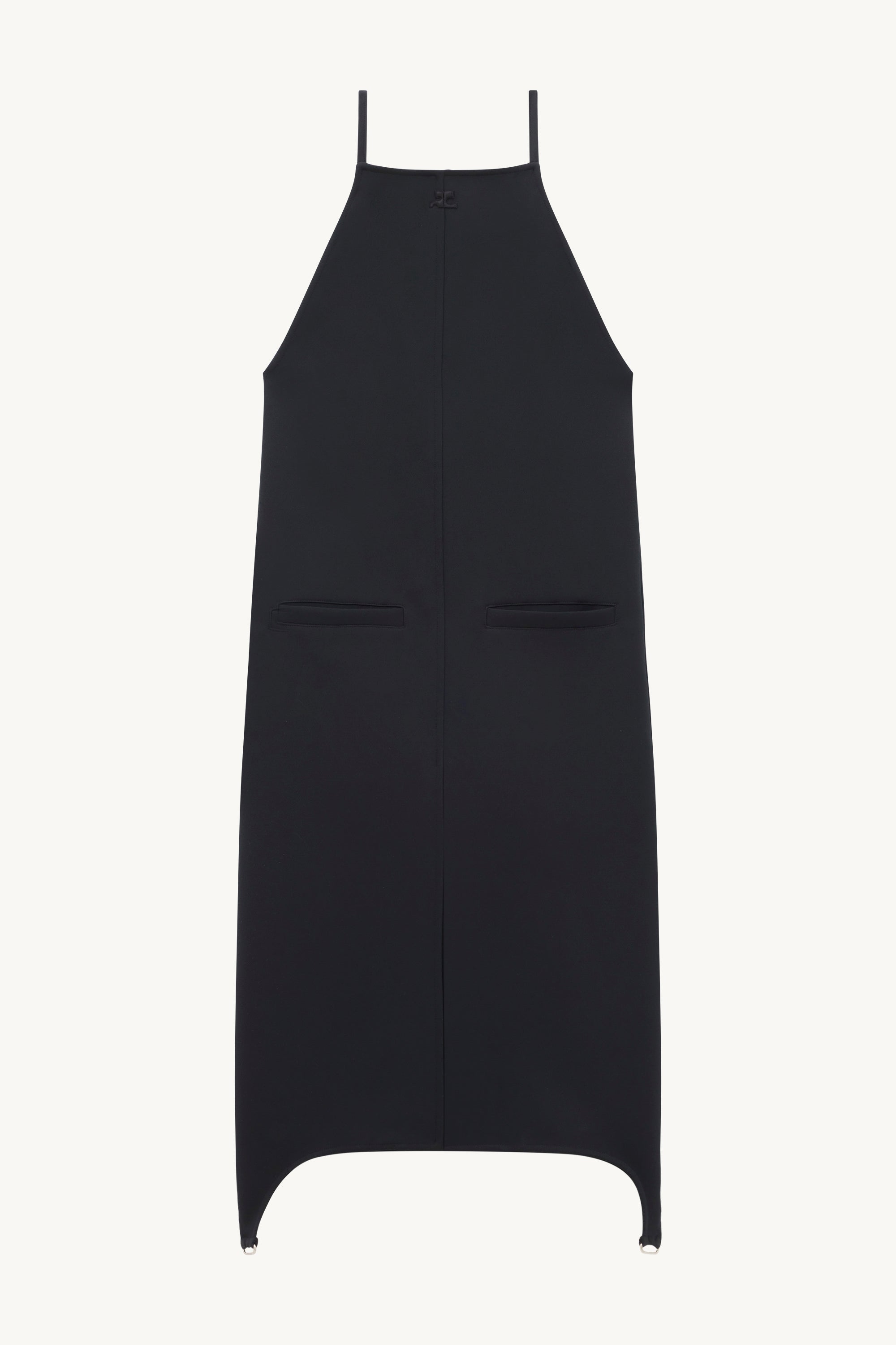 Twill Backless Suspenders Dress