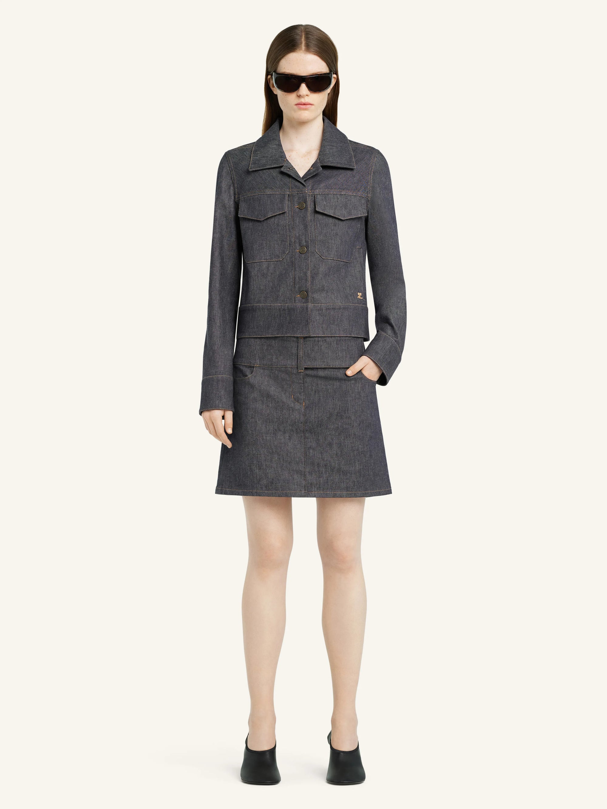 Denim Utility Trucker Jacket