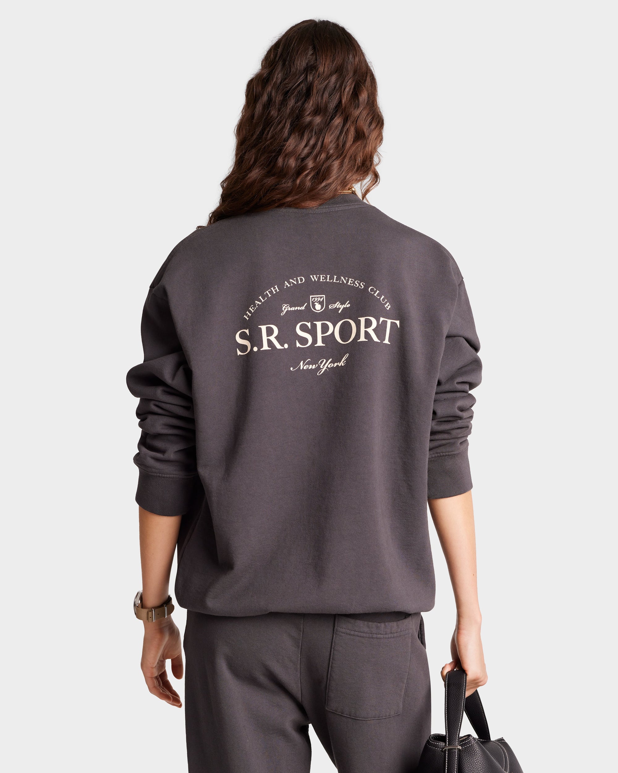 Wimbledon Crewneck - Faded Black/Cream