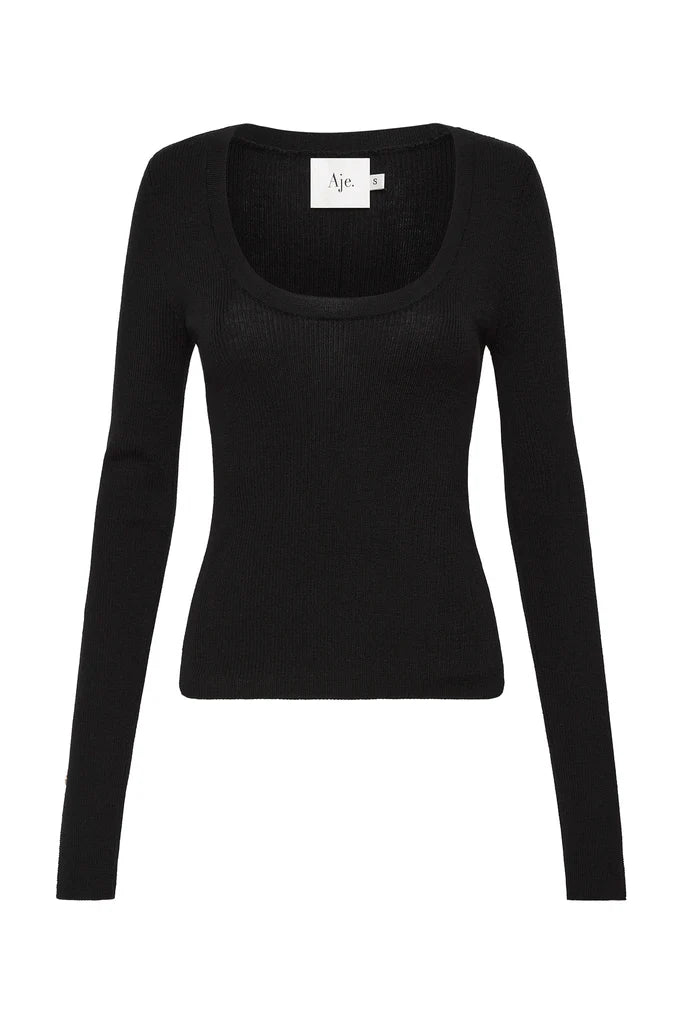 Alina Scoopneck Knit Top