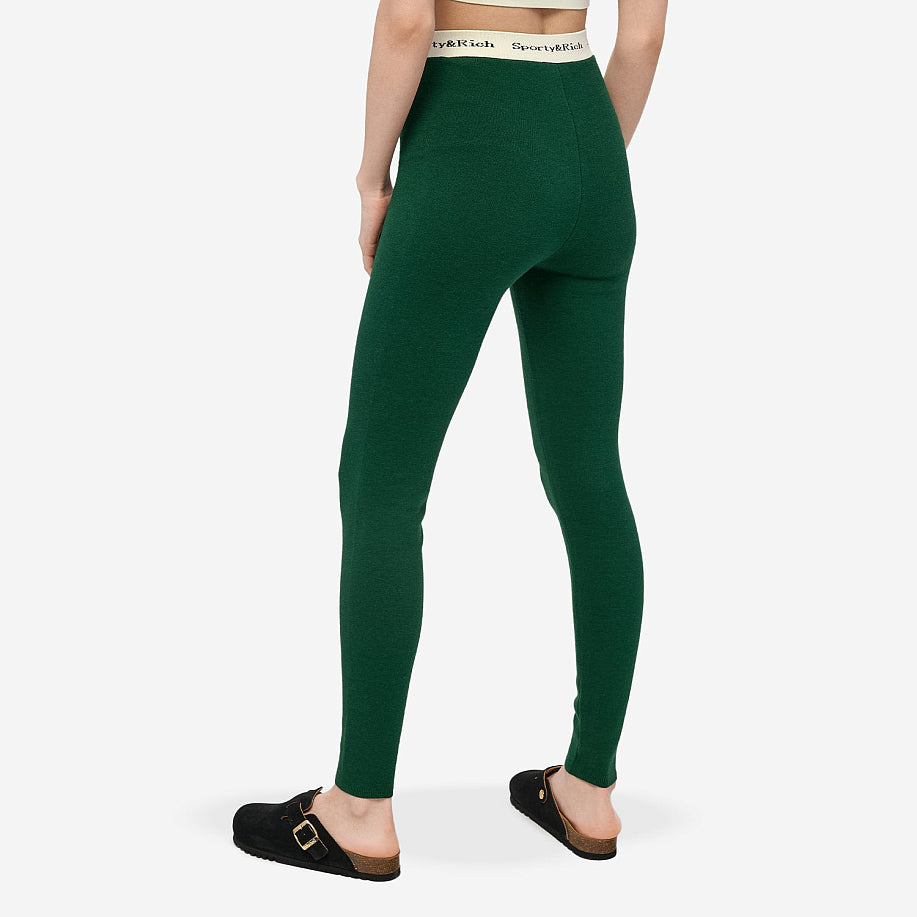 Serif Logo Ribbed Legging