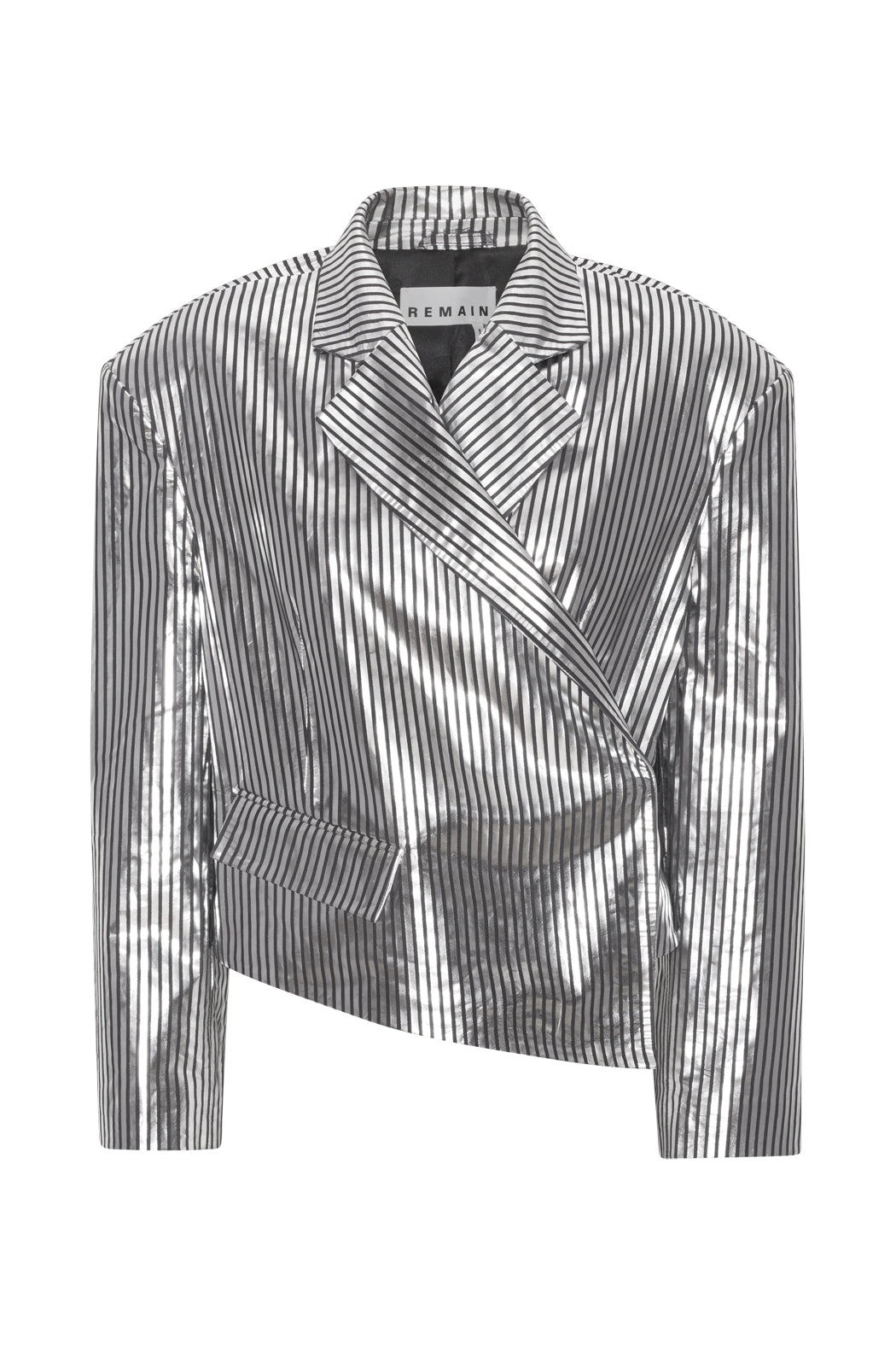 Skylar Striped Leather Blazer