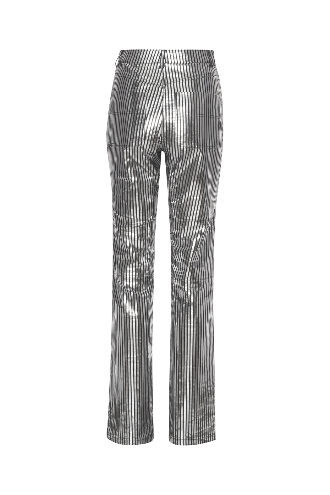 Lynn Striped Leather Pants