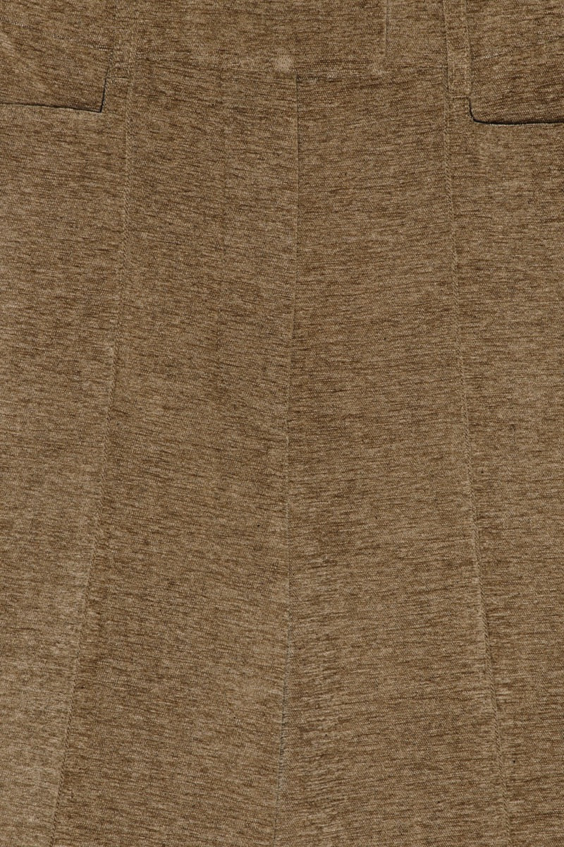 High Waist Flared Pants Camel