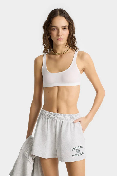 Varsity Crest Disco Short - Heather Grey