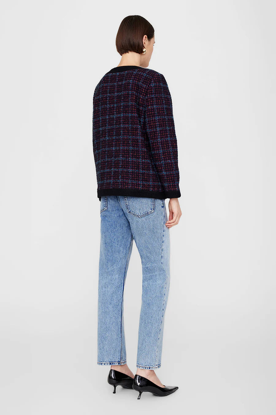 Lydia Jacket Blue ad Red Tweed