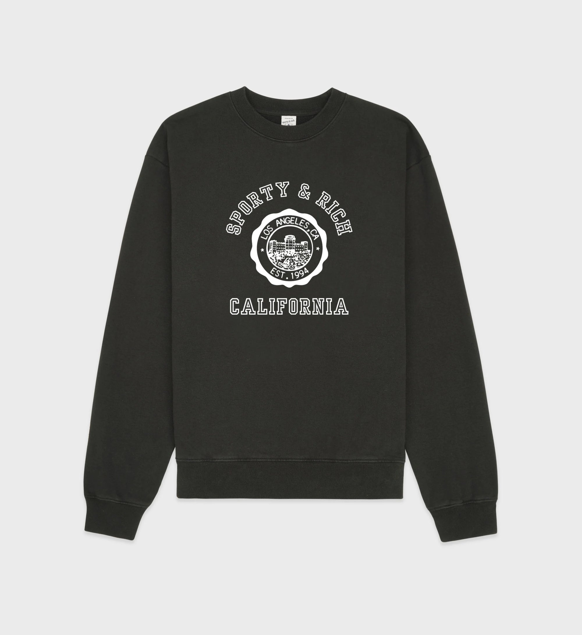 California Emblem Crewneck - Faded Black/White