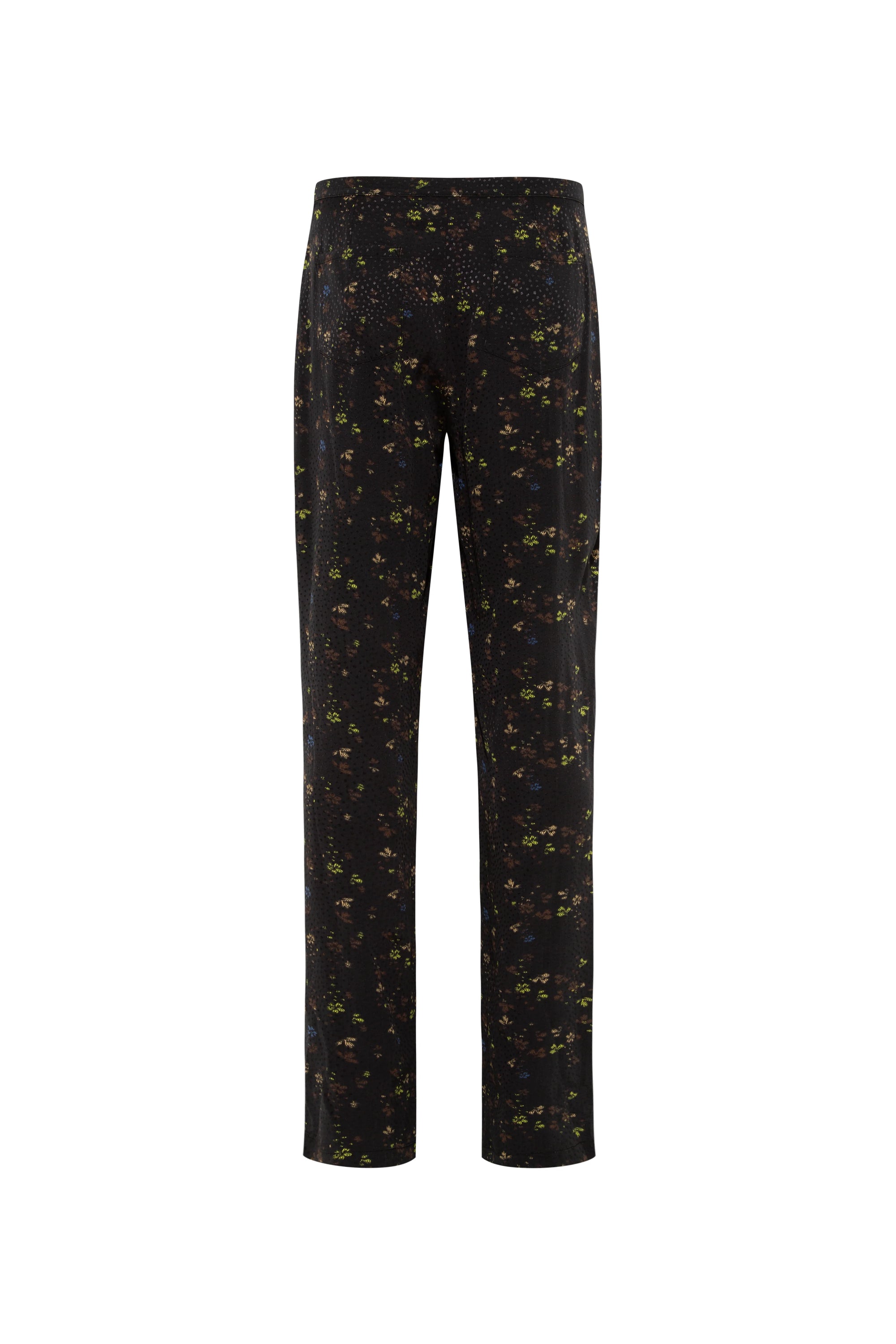 ELZA  Low-rise floral-print straight-leg pants