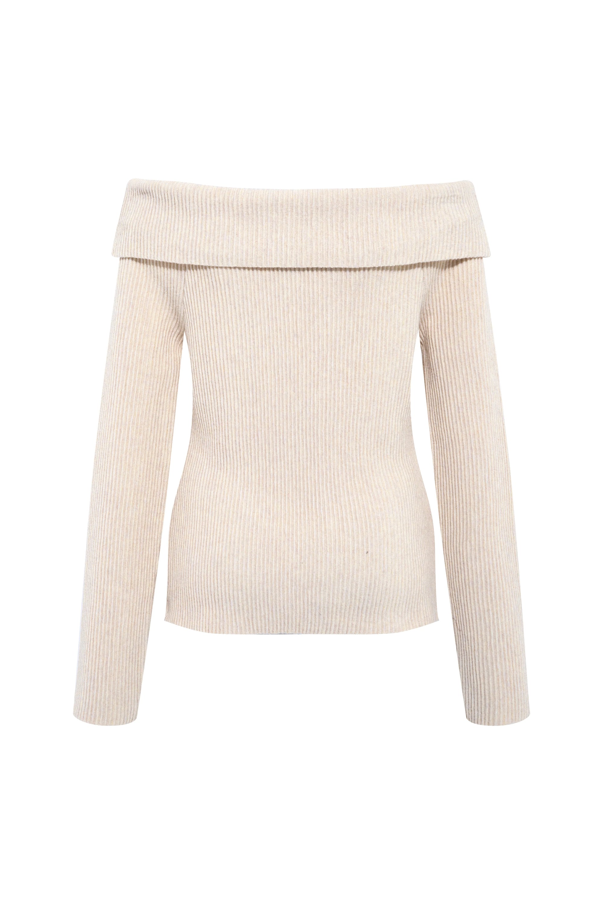 NOULA - Off-the-shoulder button detailed ribbed knit top