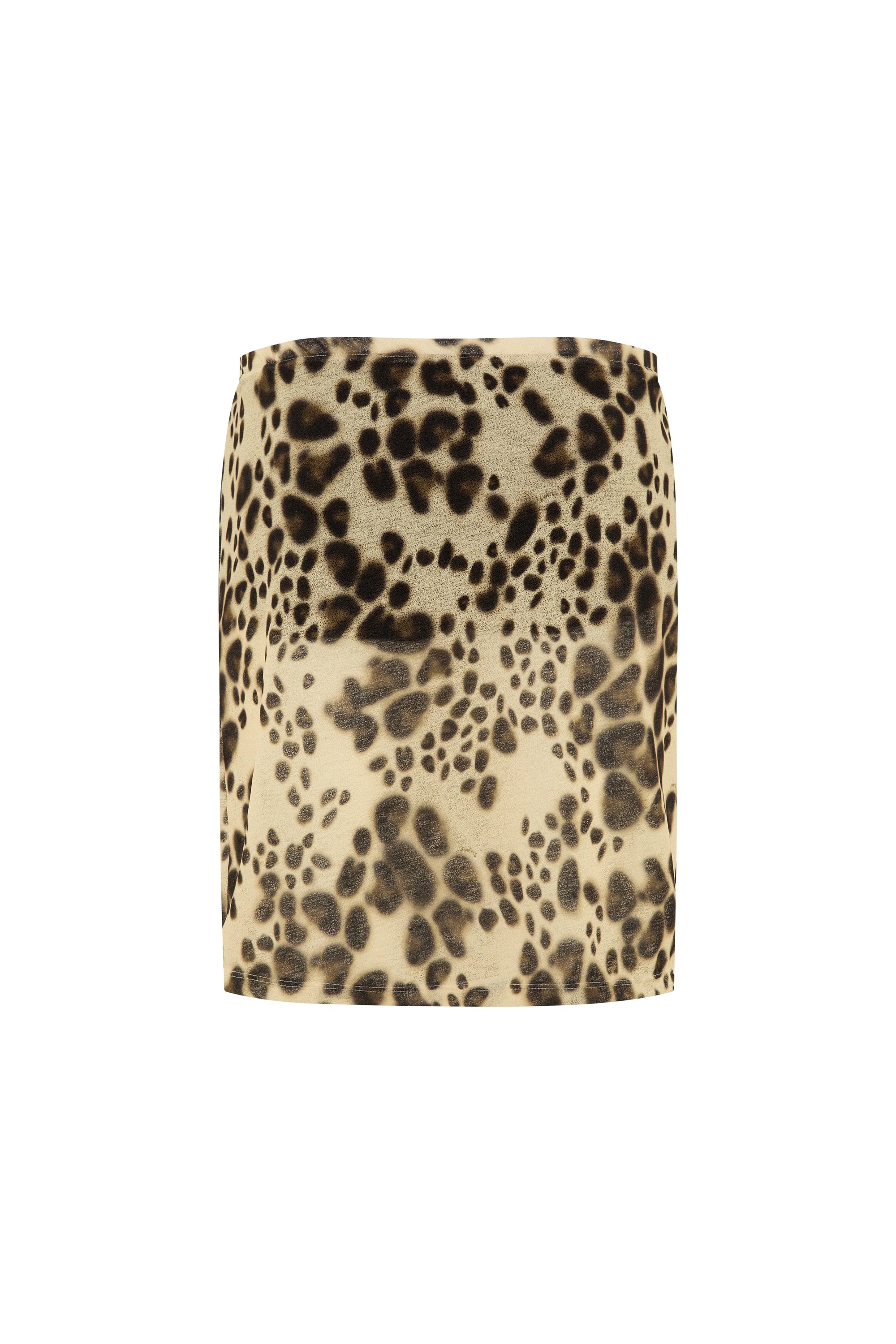 OXENA  Animal-print skirt with mini shorts