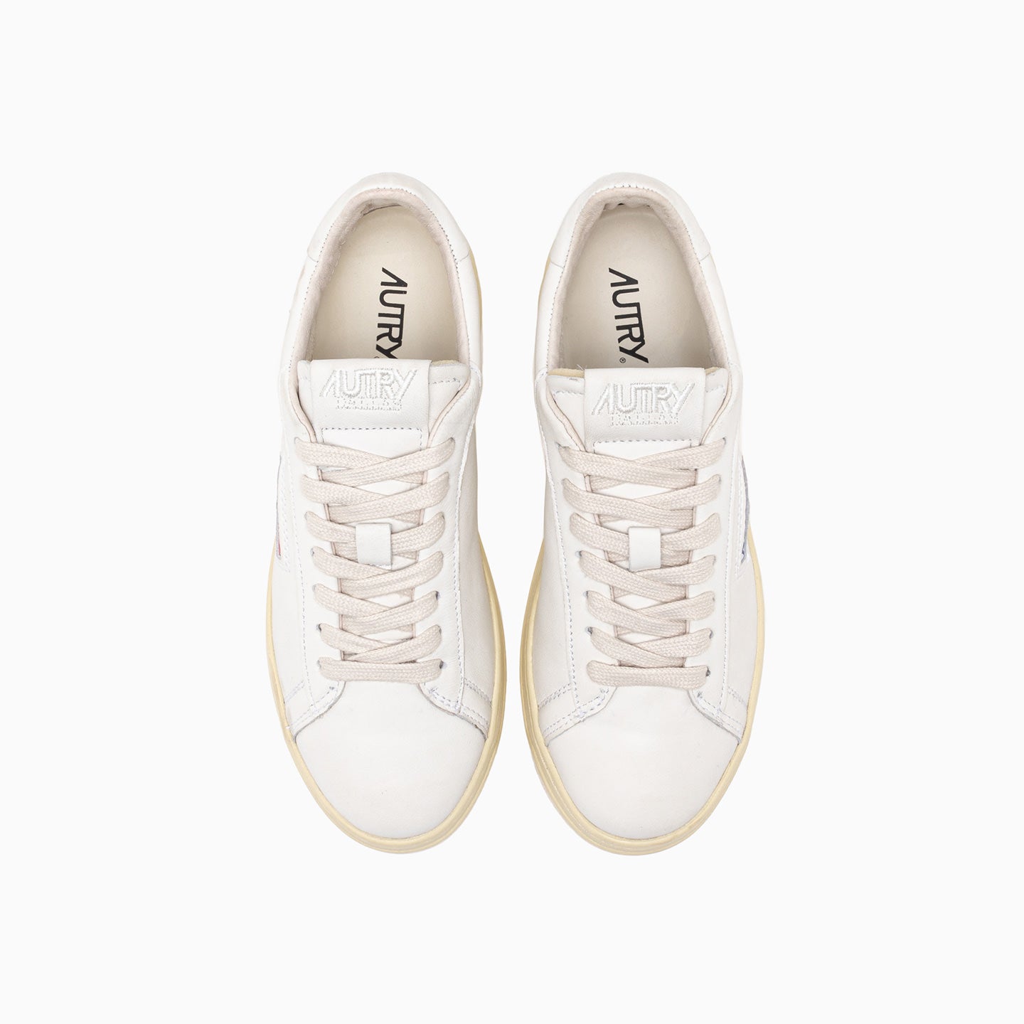 Dallas Low Sneakers in Leather color White and Lettering