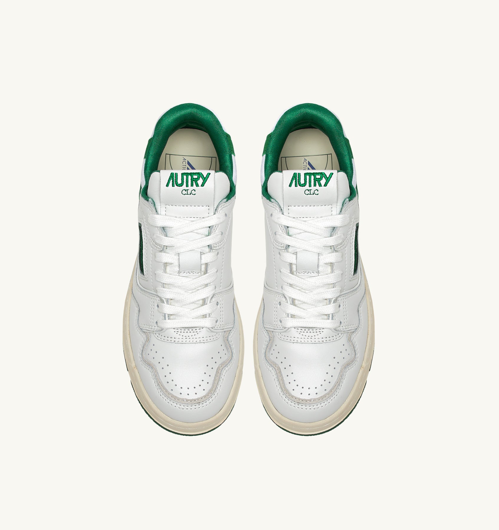 CLC LOW SNEAKERS IN WHITE LEATHER AND AMAZON SUEDE