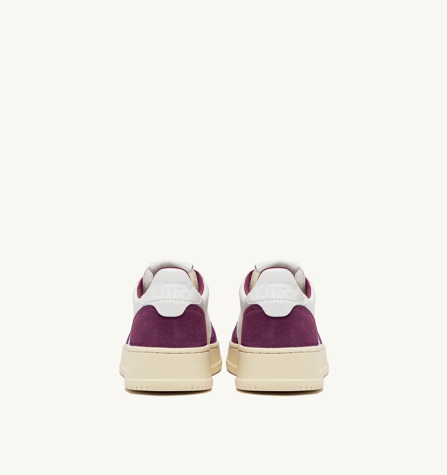 MEDALIST LOW SNEAKERS IN WHITE AND PURPLE LEATHER AND SUEDE