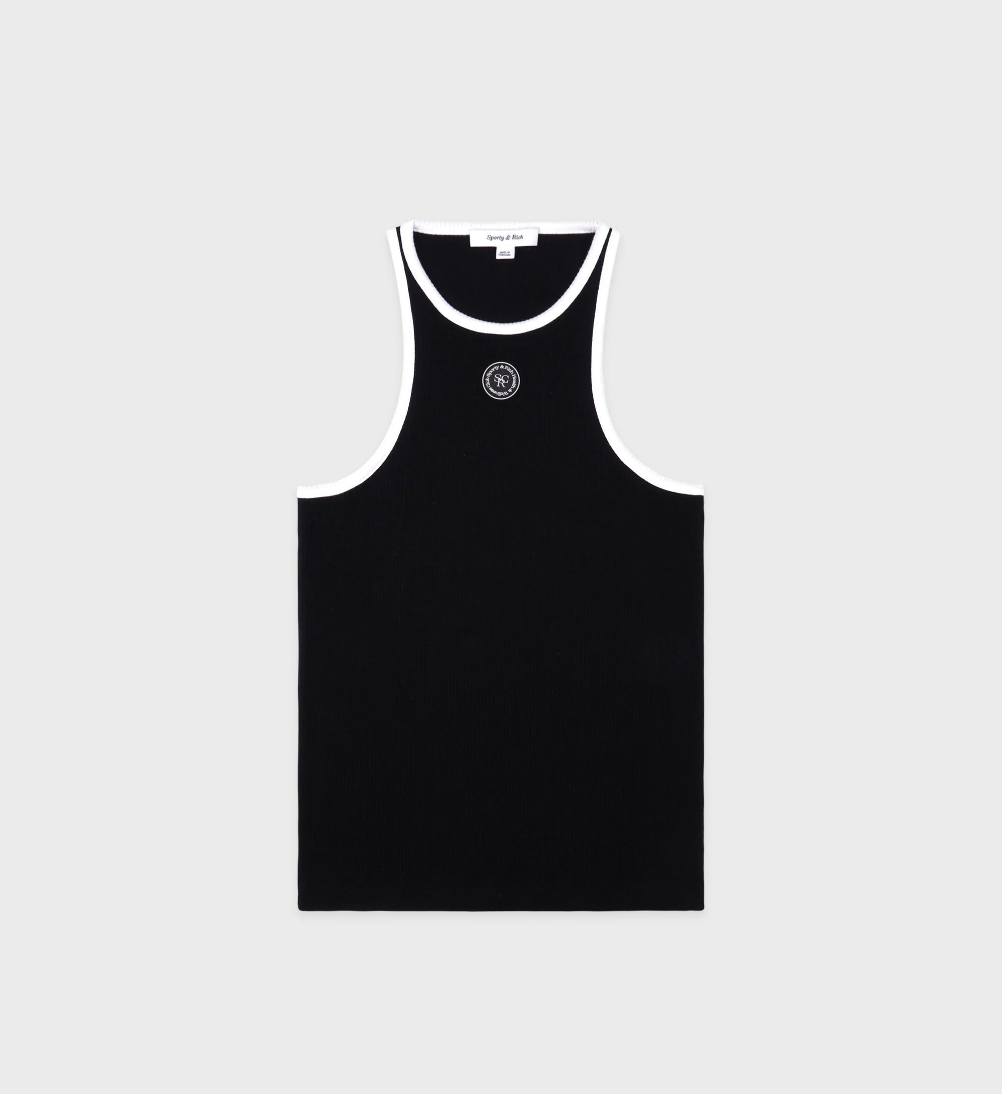 SRHWC Ribbed Tank - Black/White