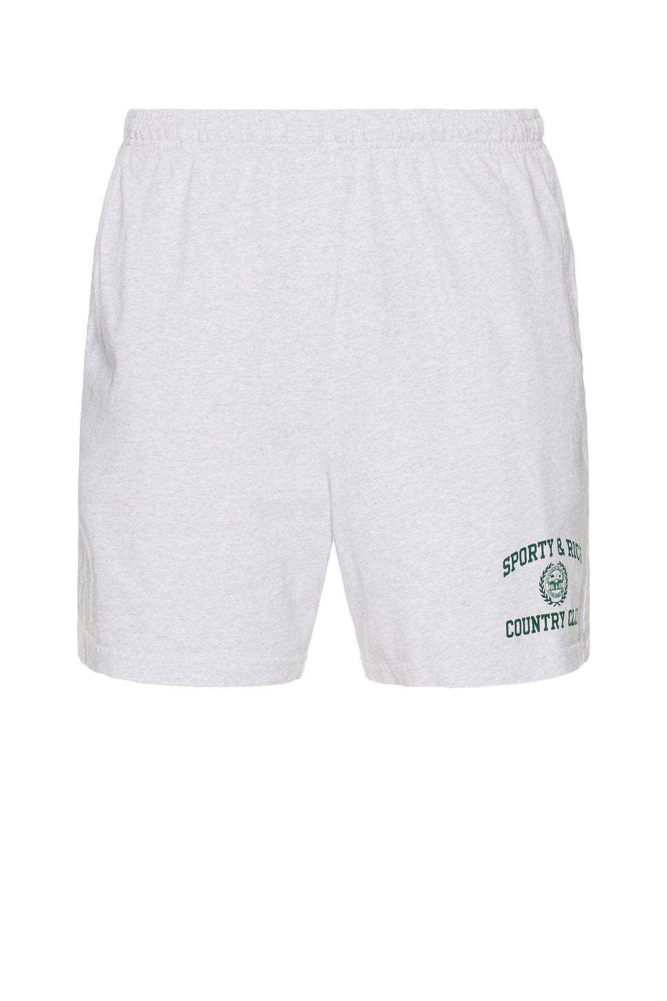 Varsity Crest Gym Short = Heather Grey