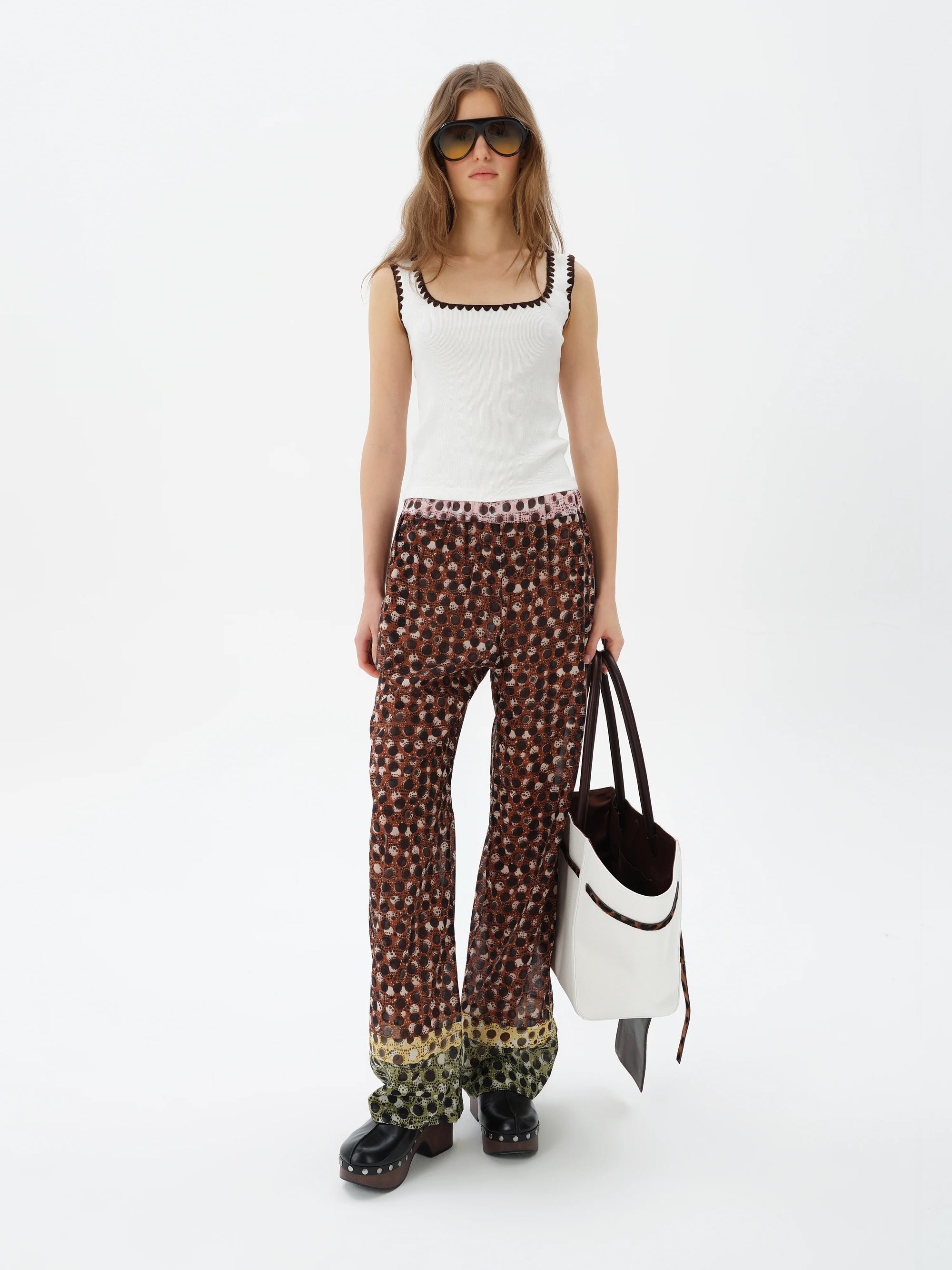 TANY  Polka-dot drawstring pants