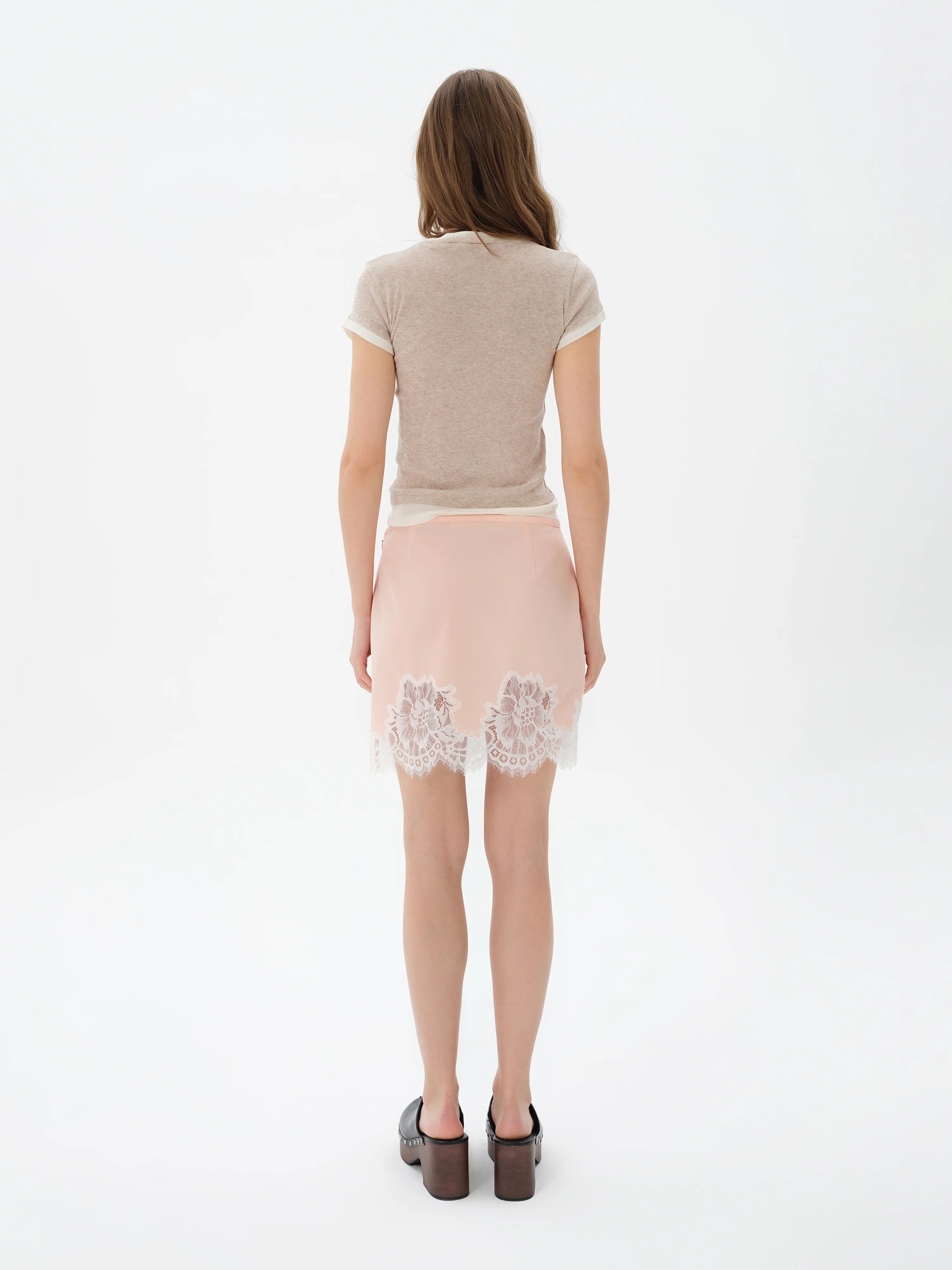 INIA  Lace trimmed mini skirt