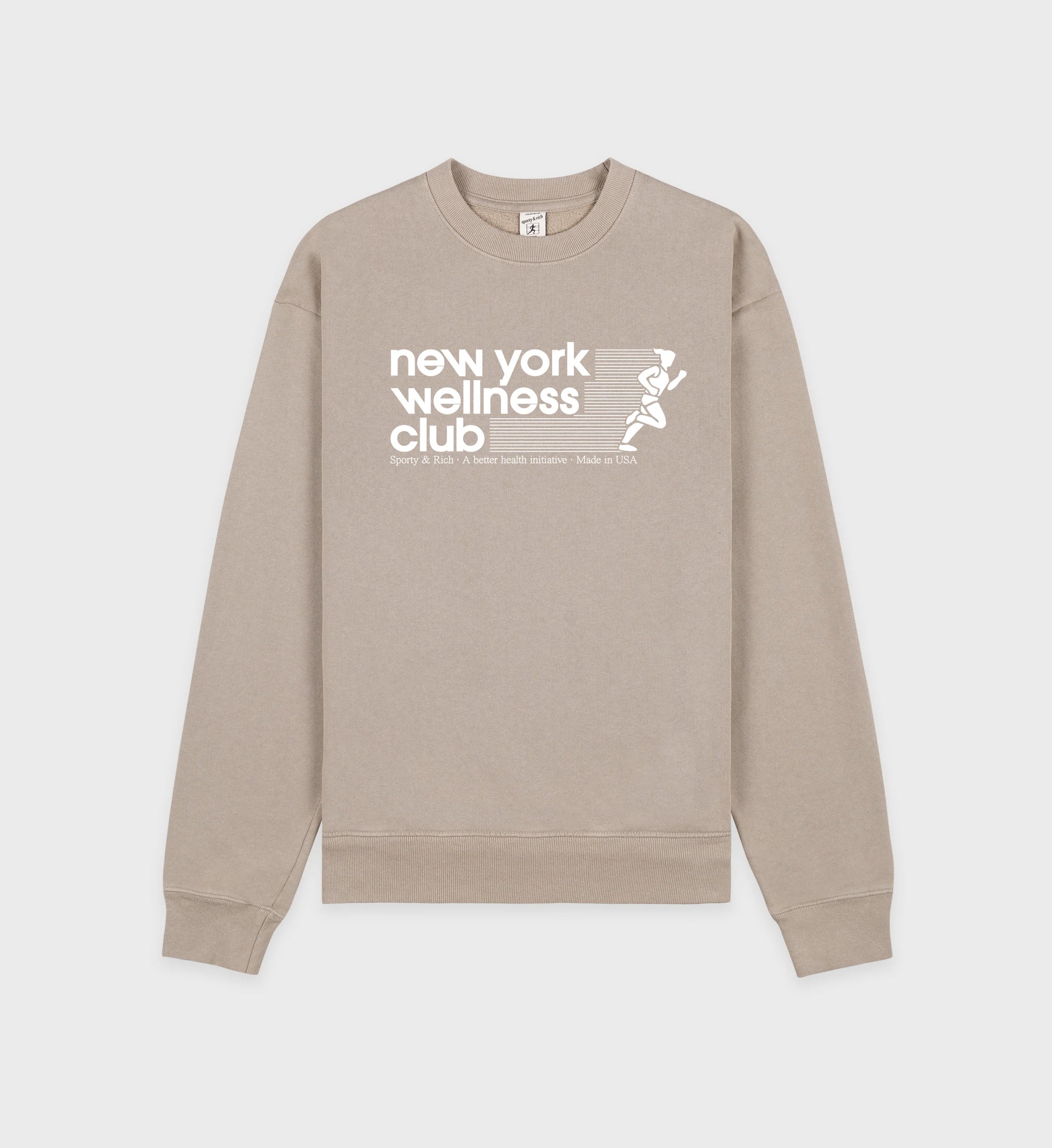 USA Wellness Club Crewneck - Elephant/White