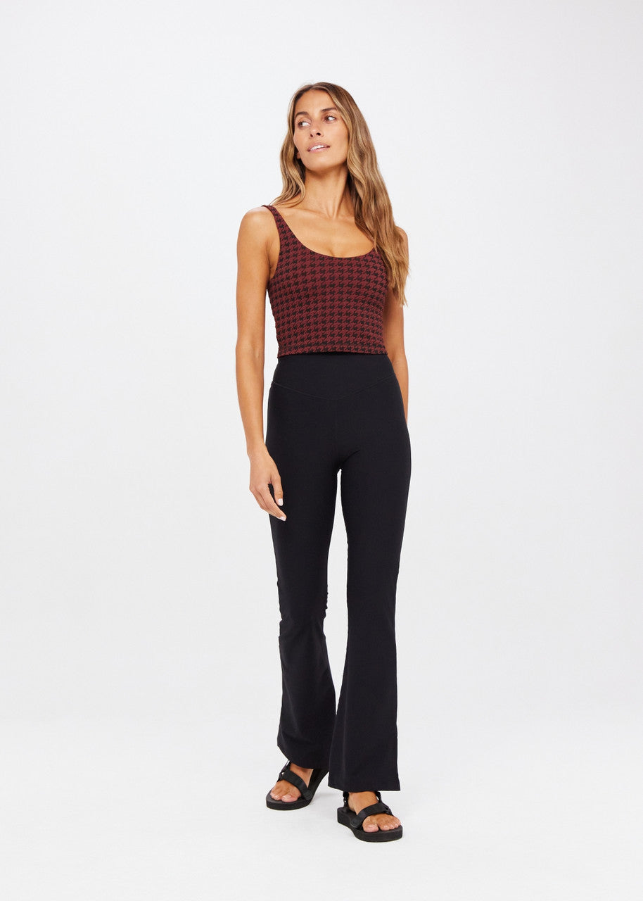 Houndstooth Tess Crop