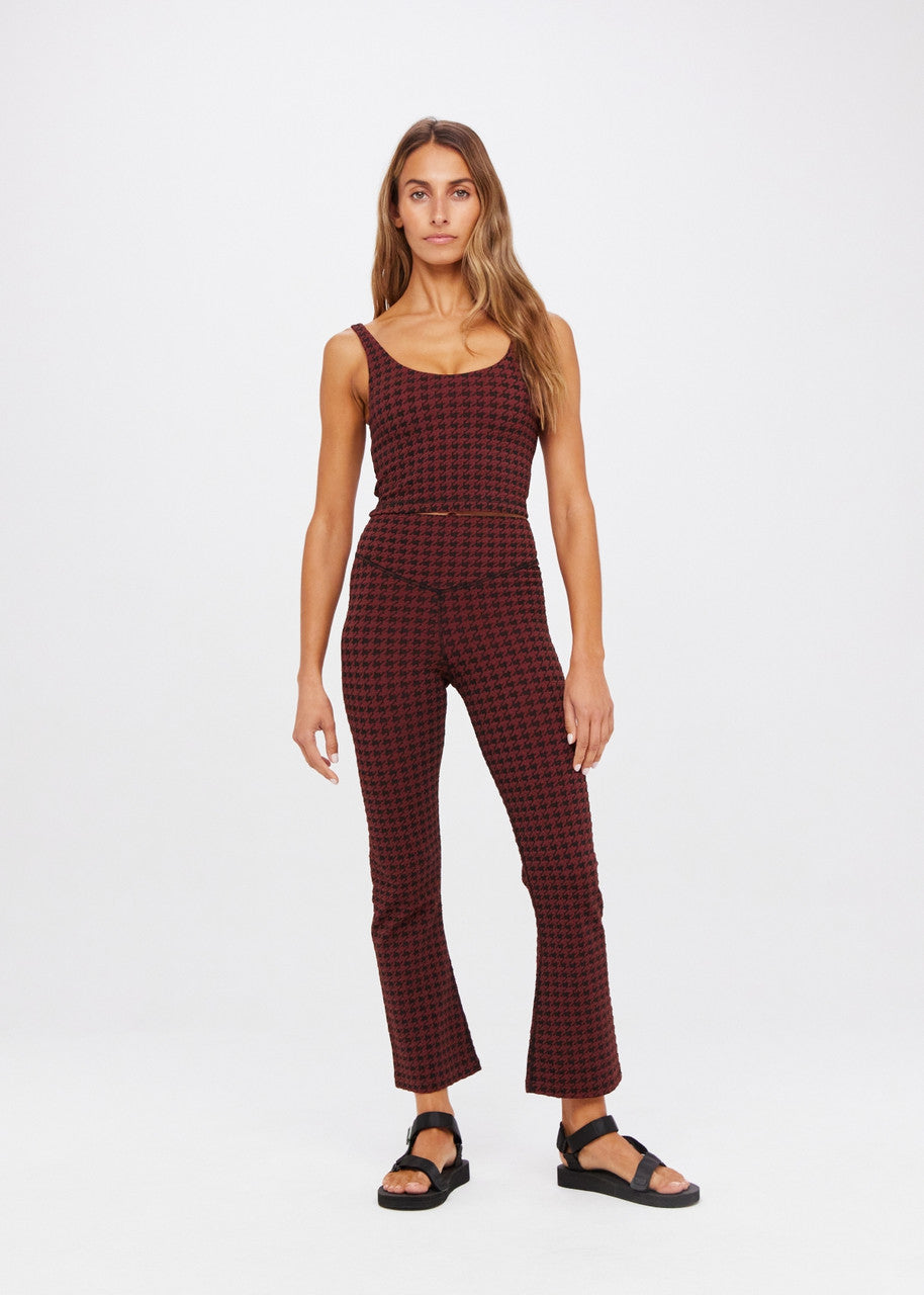 Houndstooth Tess Crop