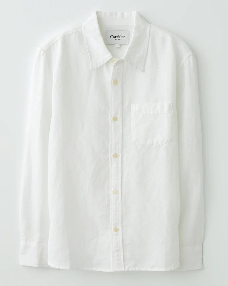 Linen Cotton LS - White