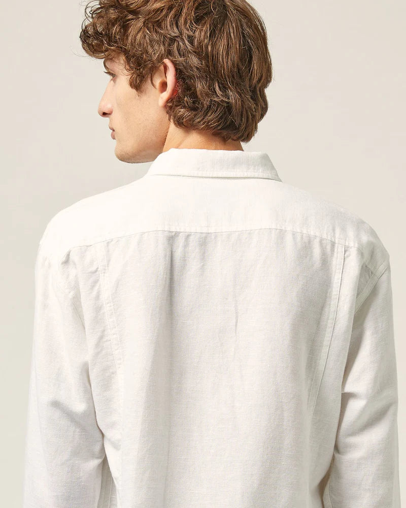 Linen Cotton LS - White