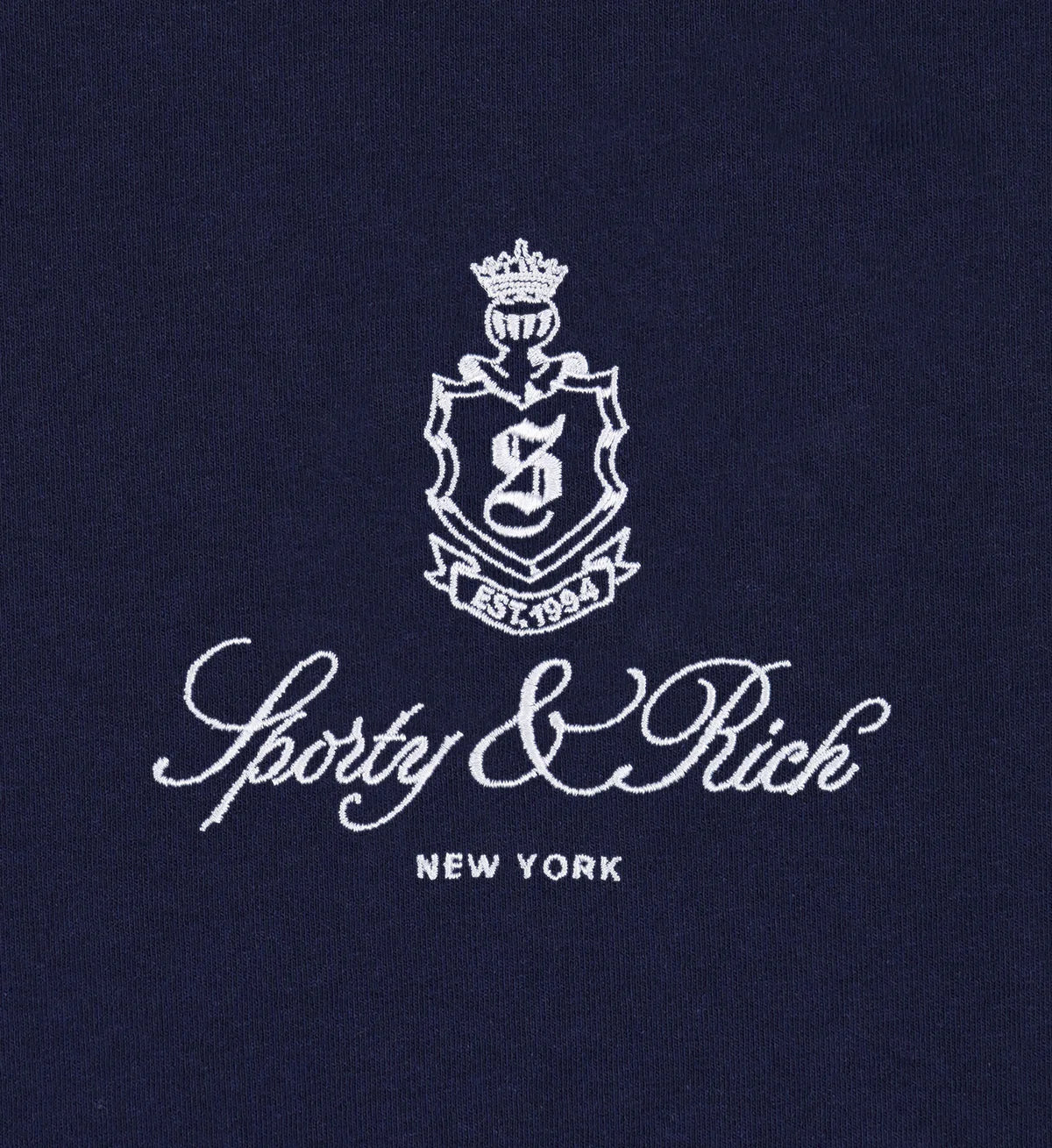 Vendome Embroidered Sweatpant - Navy/White