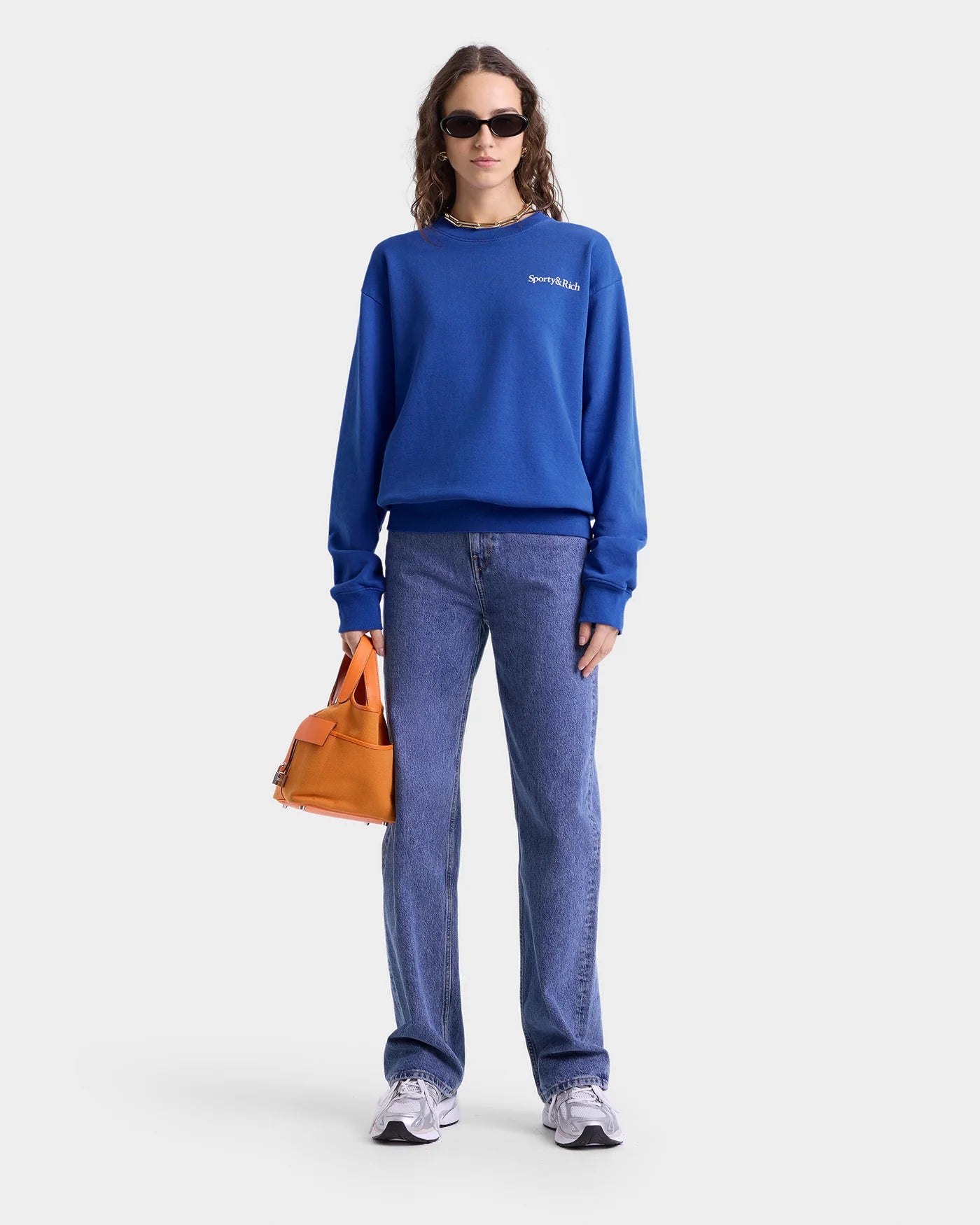 Health is Wealth Crewneck - Team Blue/White