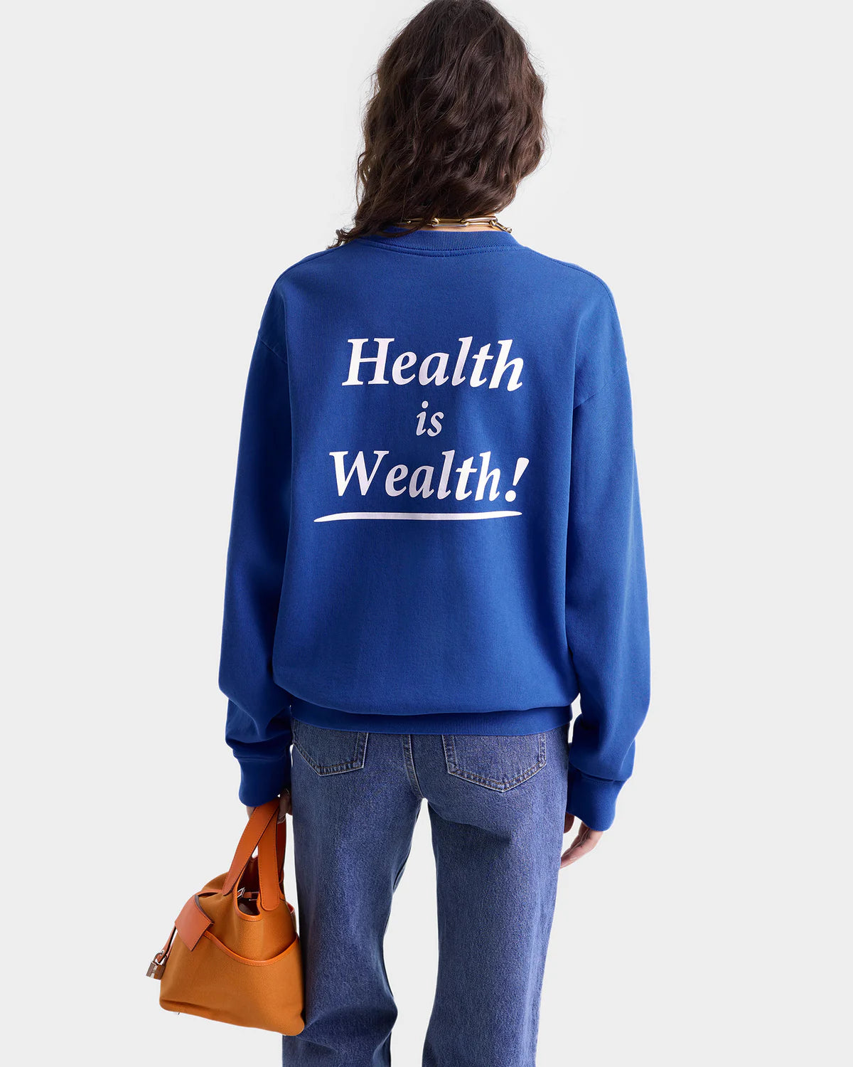 Health is Wealth Crewneck - Team Blue/White
