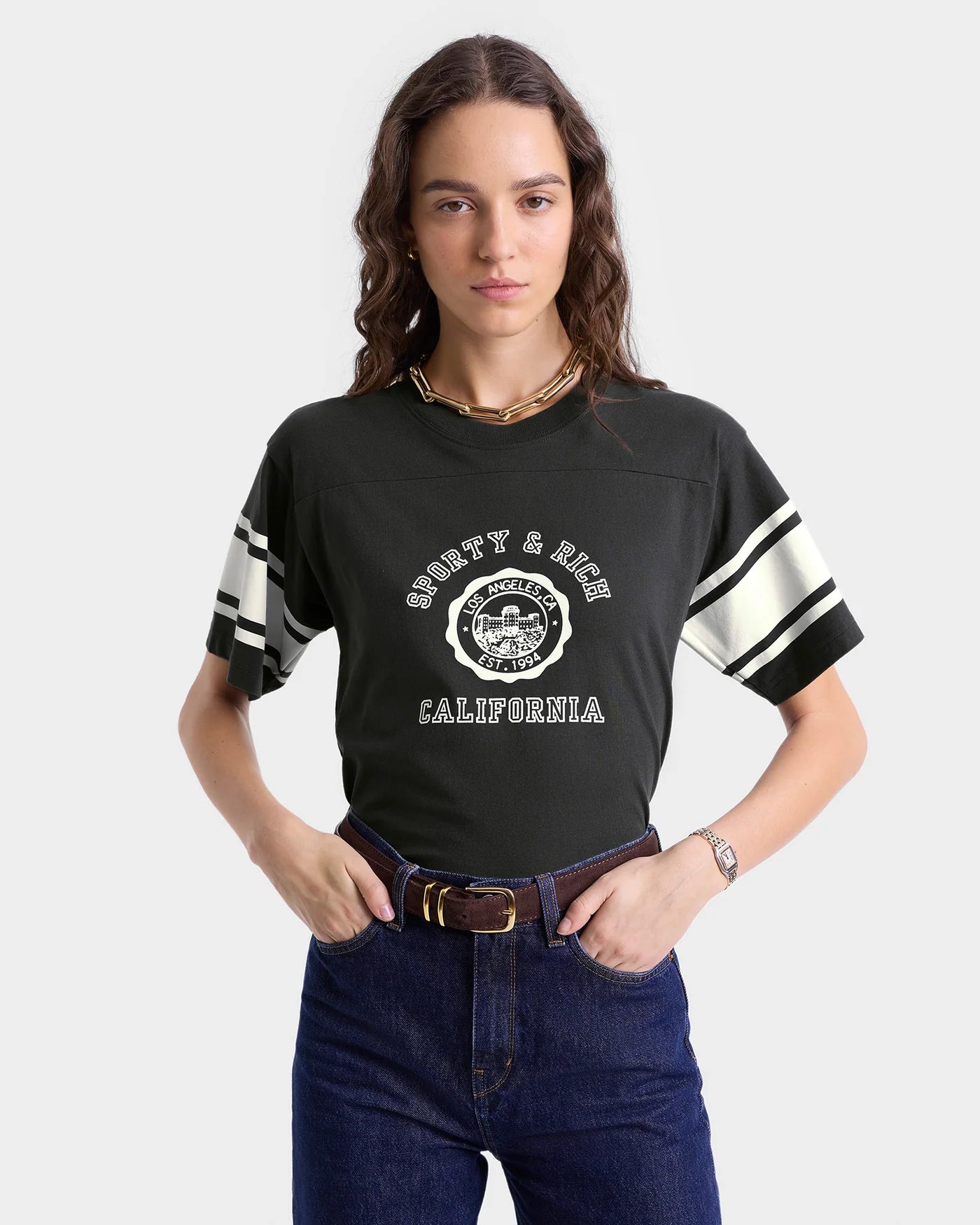 California Emblem Rugby Tee - Faded Black