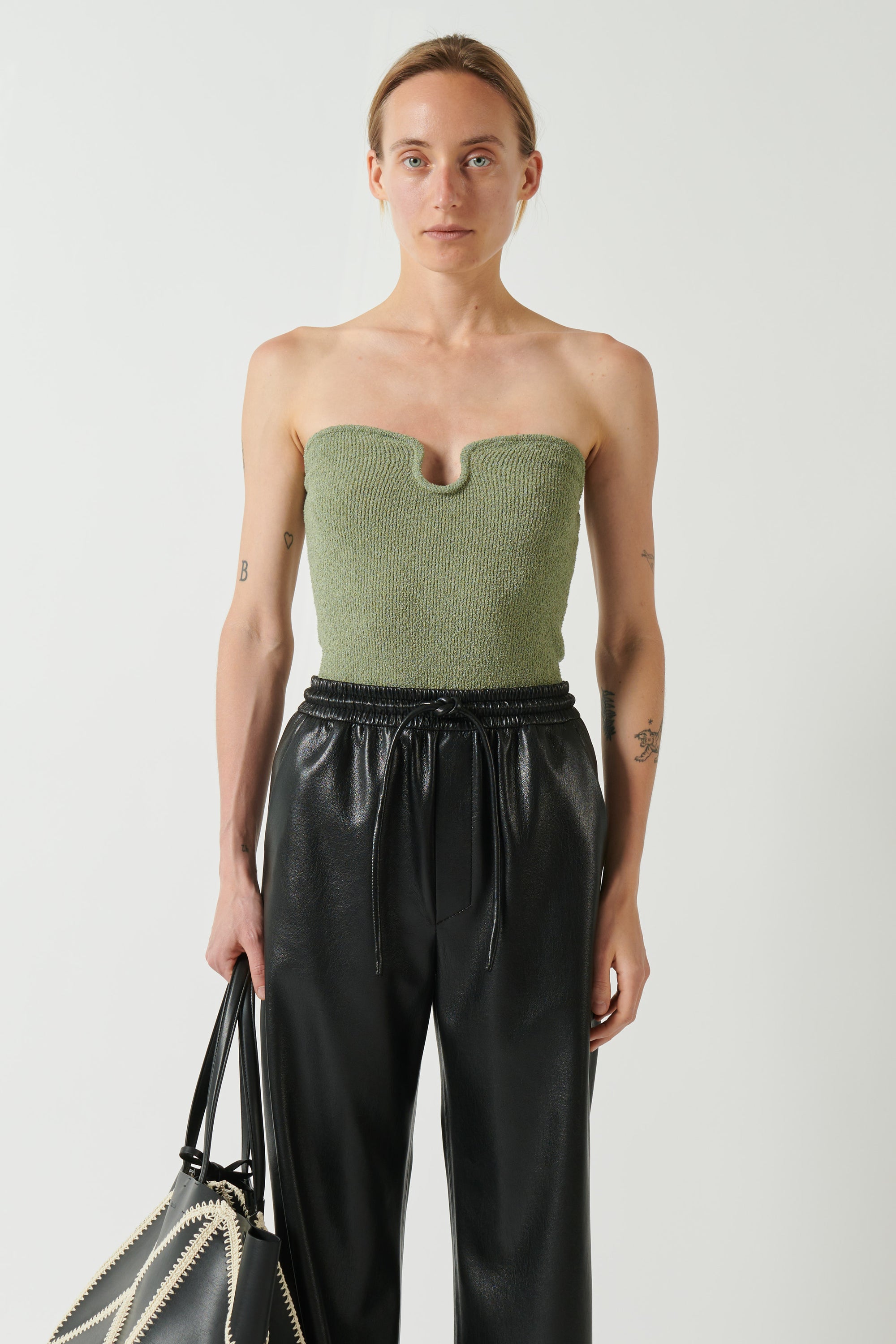 ZESSA Terry-Knit Bandeau Top