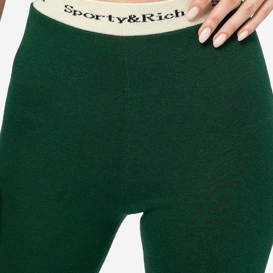 Serif Logo Ribbed Legging