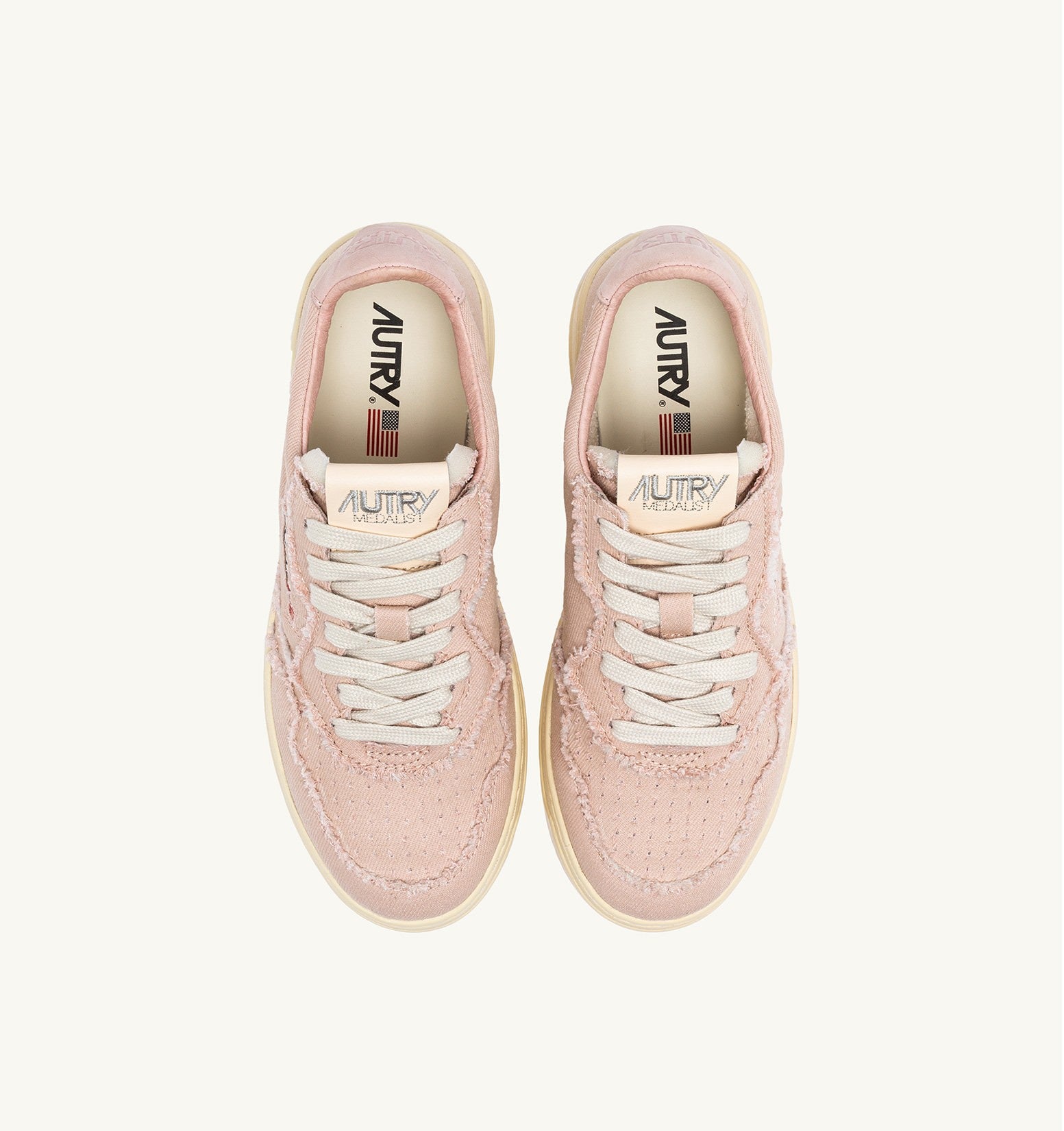 MEDALIST LOW SNEAKERS IN PEACH WHIP DENIM