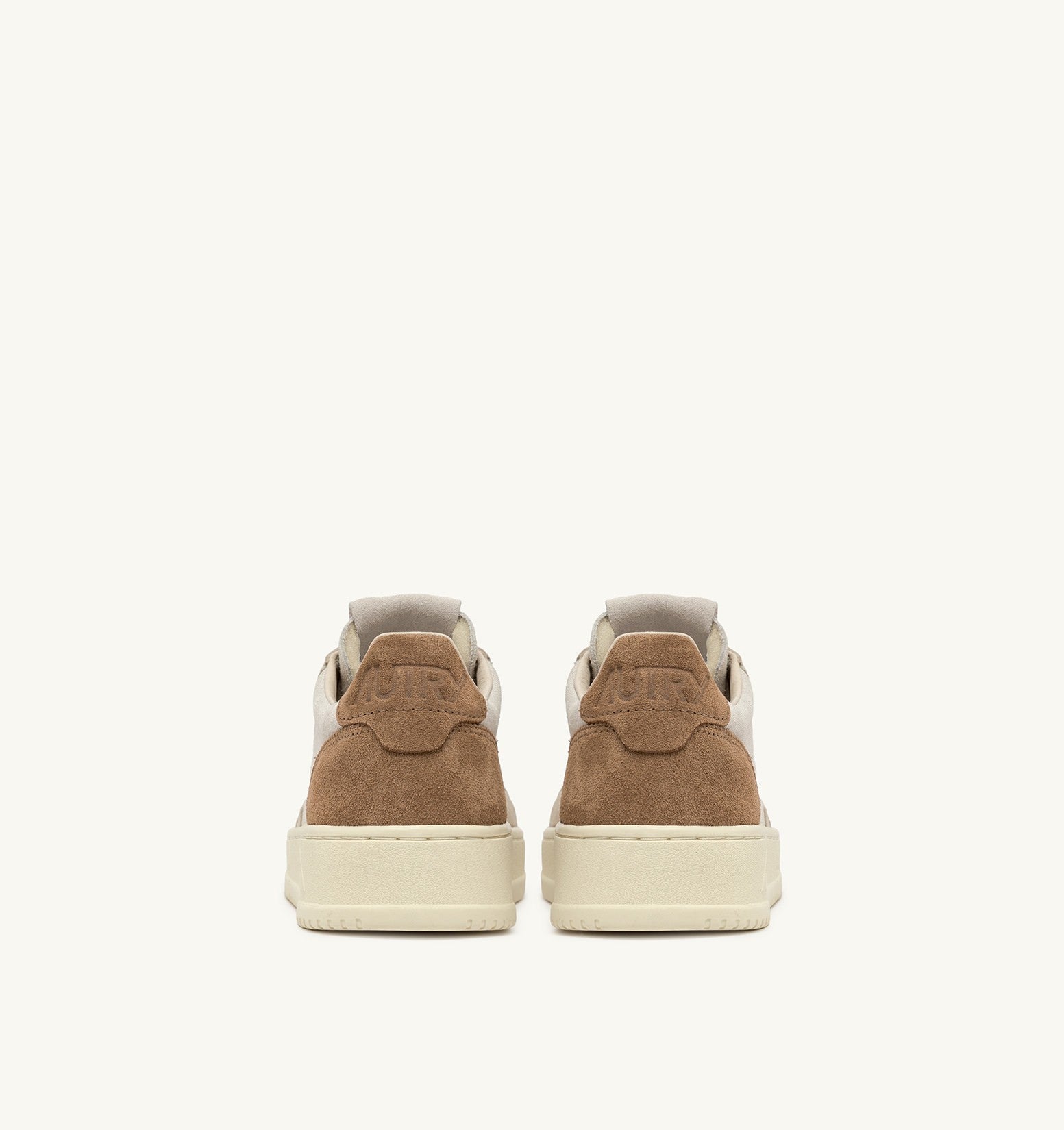 MEDALIST LOW TRICOLOR SNEAKERS IN SAND AND CIGAR SUEDE