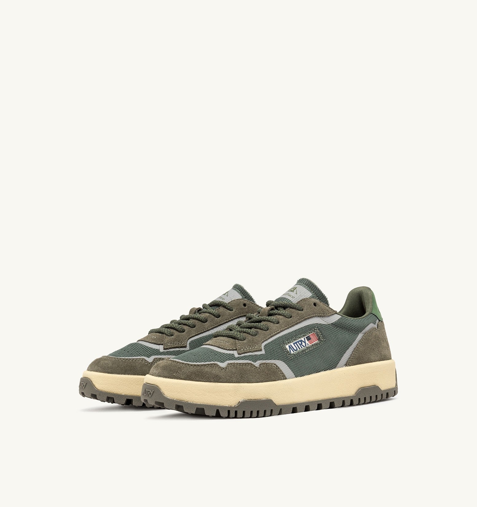 WILDPACE LOW SNEAKERS IN SCHIO AND MILITARY MESH AND SUEDE