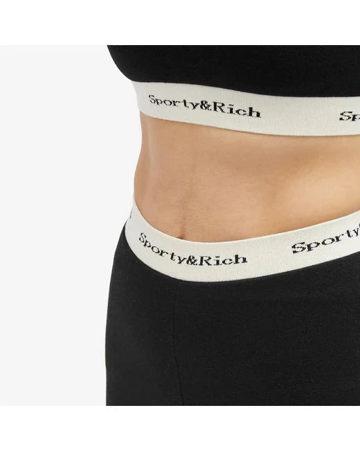 Serif Logo Ribbed Legging