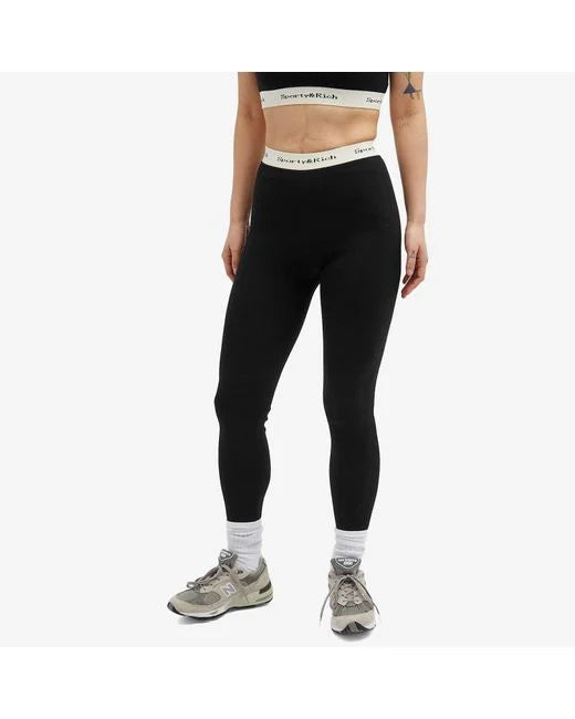 Serif Logo Ribbed Legging
