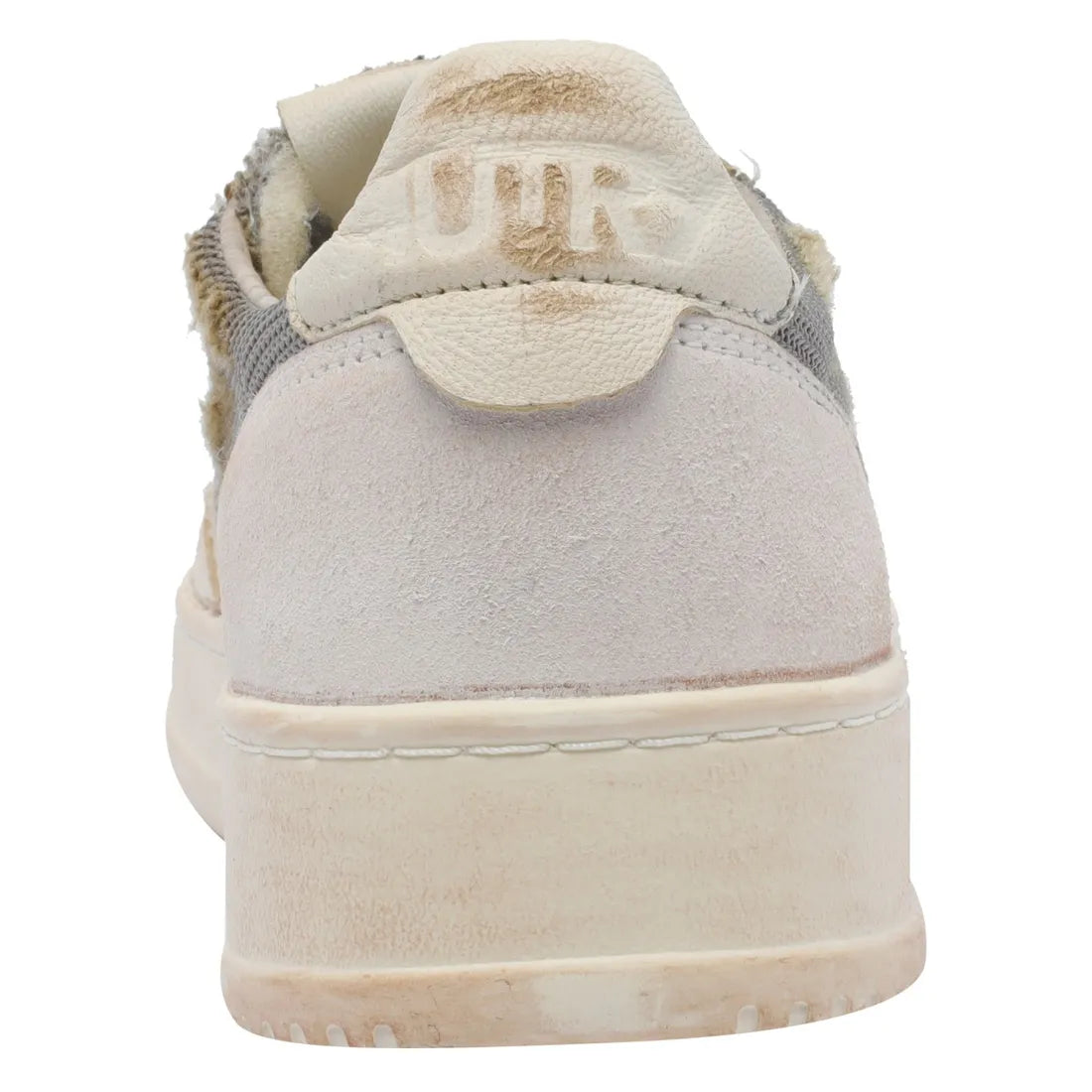 MEDALIST LOW SUPER VINTAGE SNEAKERS IN SEPIA MESH, WHITE SUEDE AND WHITE LEATHER