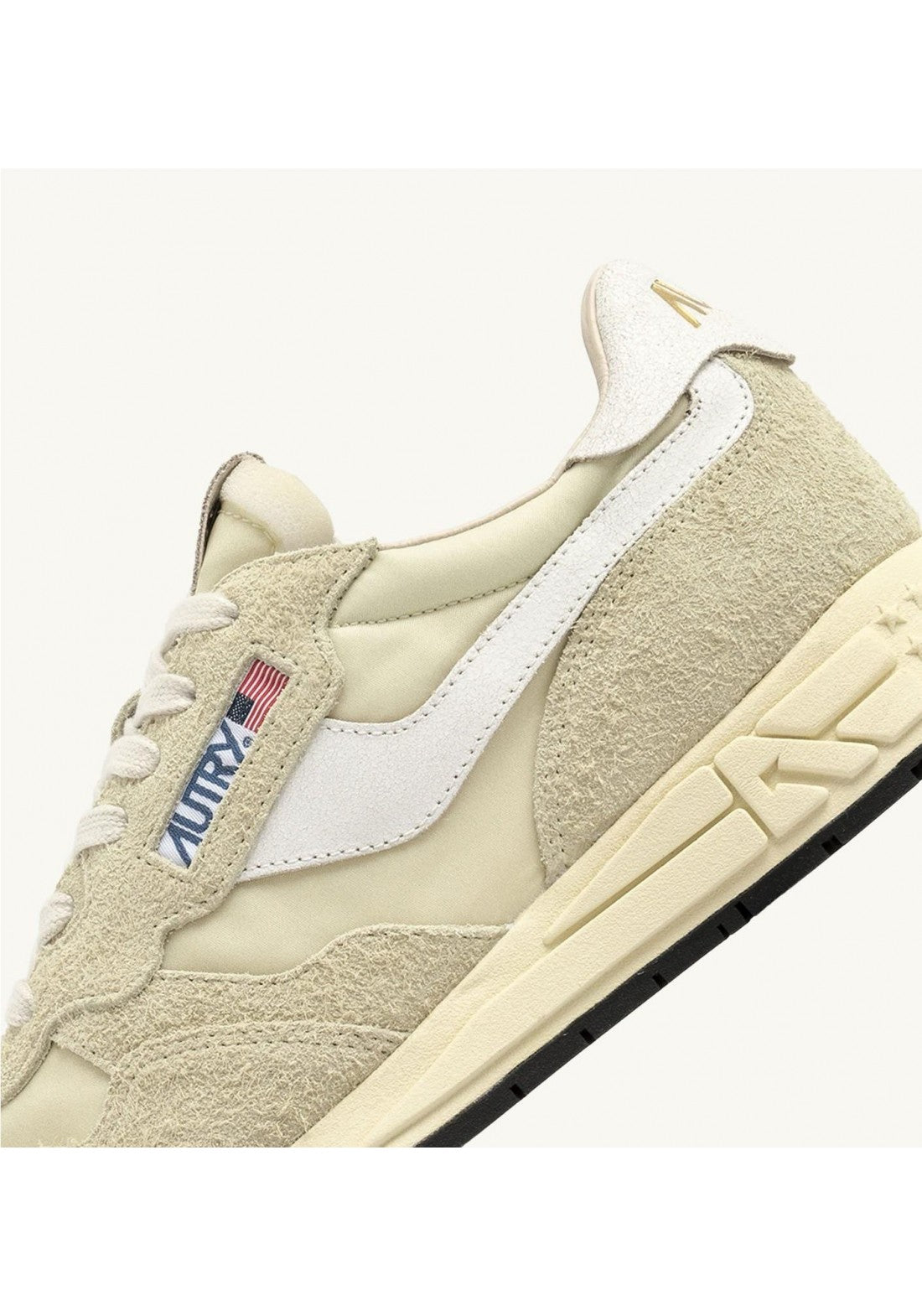 REELWIND LOW SNEAKERS IN HAY NYLON AND SUEDE