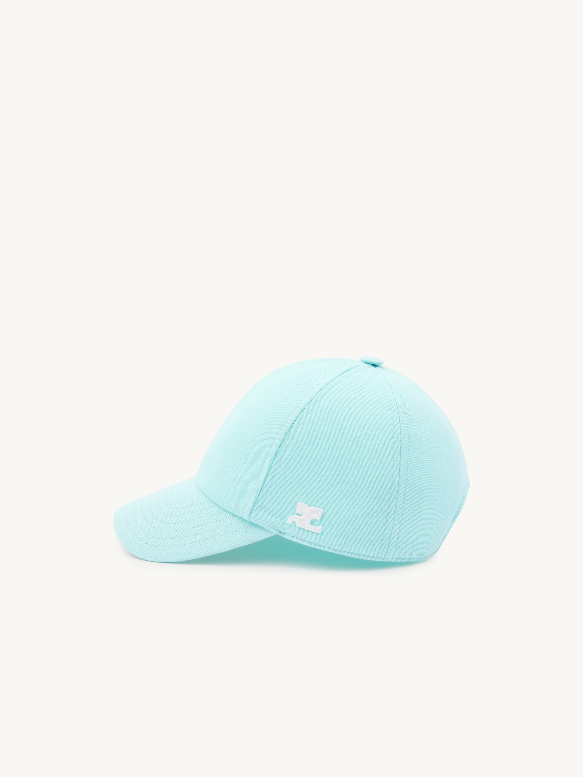 Cotton signature cap with embroidered logo and snap buckle