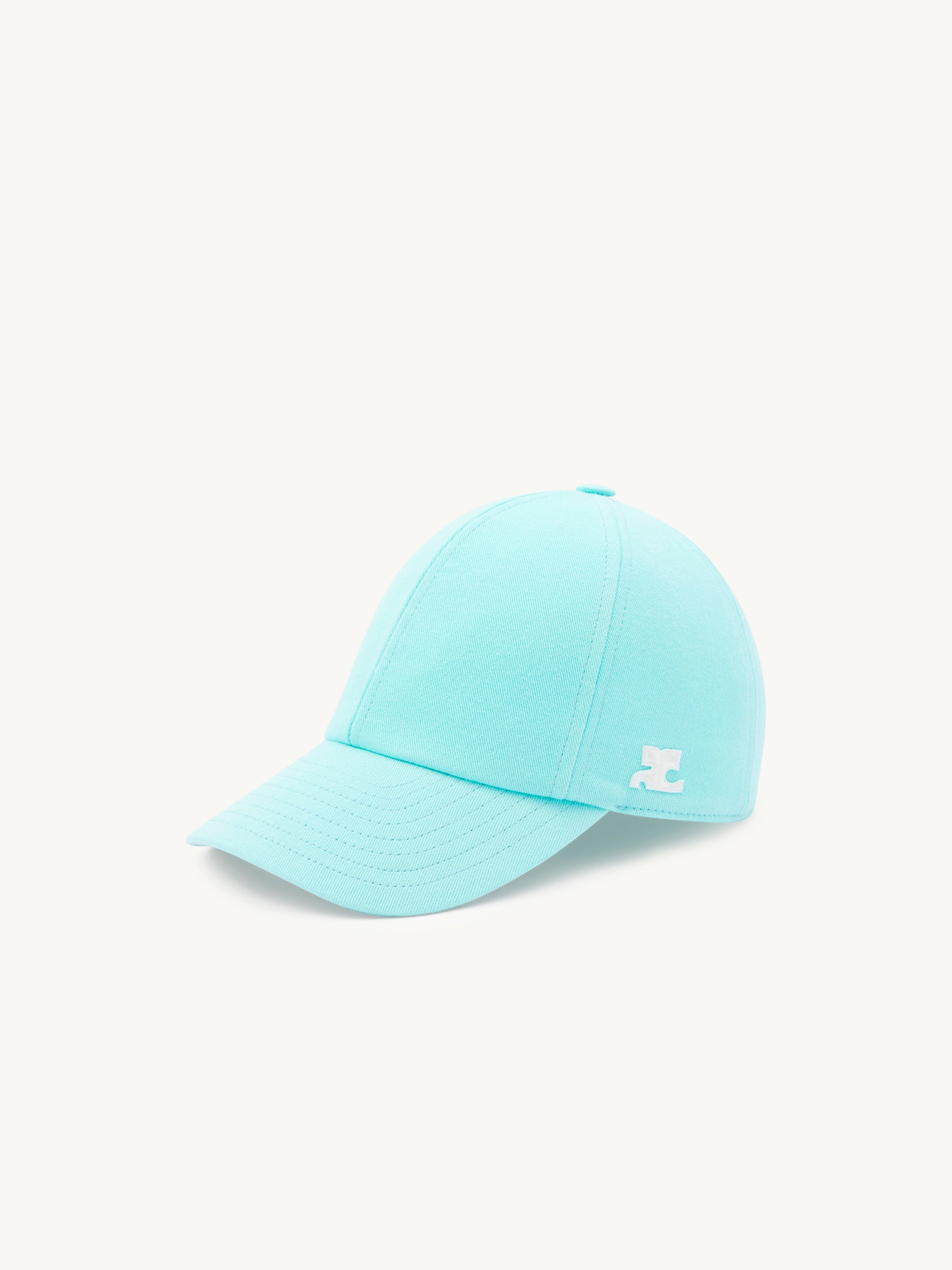 Cotton signature cap with embroidered logo and snap buckle
