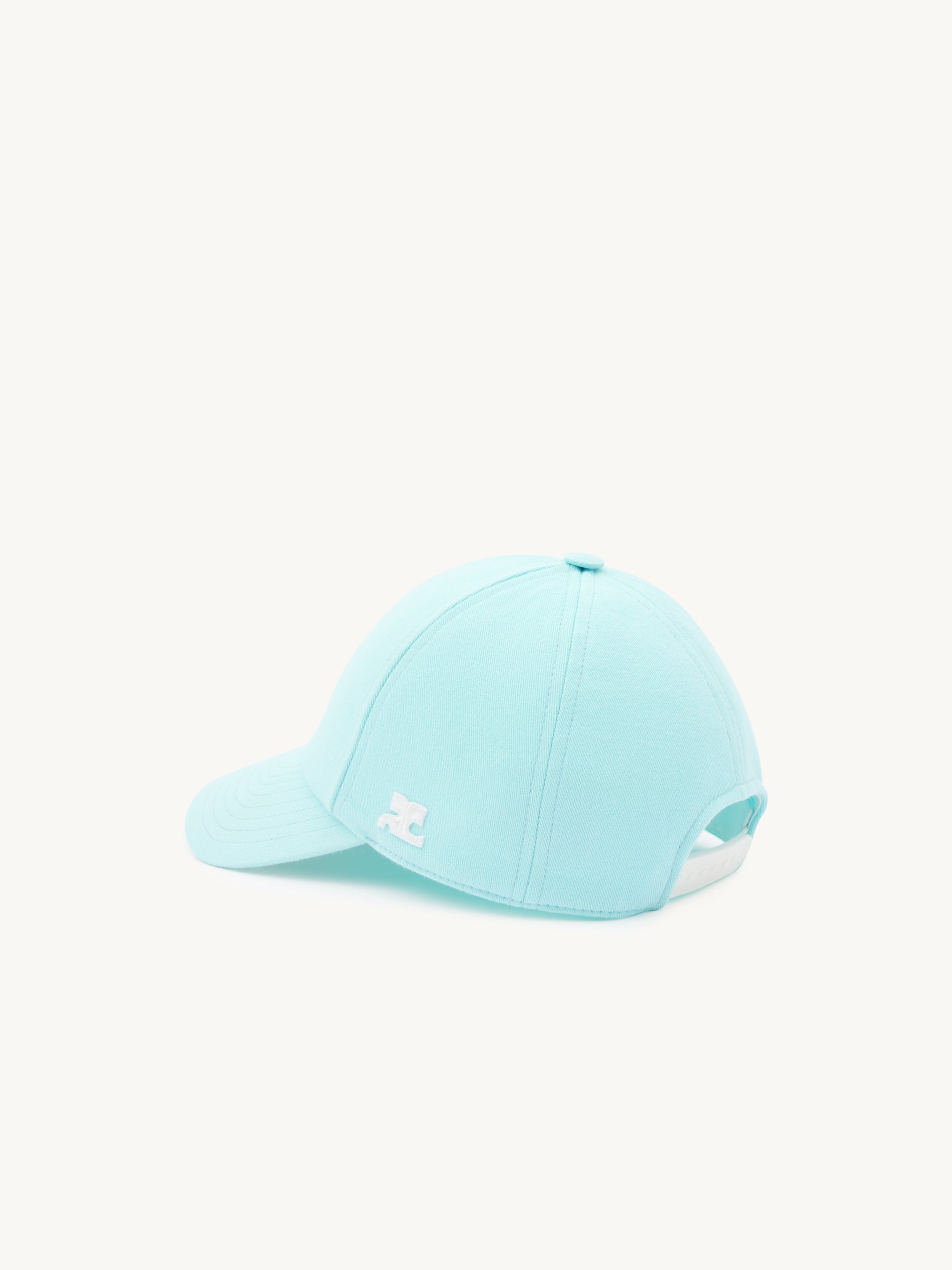 Cotton signature cap with embroidered logo and snap buckle